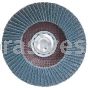 4-1/2 x 5/8-11 40 Grit Merit Type 27 Zirc Powerflex Flap Discs