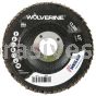 Weiler 31342 - 4-1/2" 24Z 7/8" A.H. Wolverine Abrasive Flap Disc Angled Phenolic Backing - 012382313425