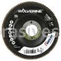 Weiler 31346 - 4-1/2" 80Z 7/8" A.H. Wolverine Abrasive Flap Disc Angled Phenolic Backing - 012382313463