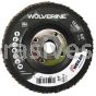 Weiler 31350 - 4-1/2" 40Z 5/8"-11 A.H. Wolverine Abrasive Flap Disc Angled Phenolic Backing - 012382313500