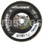 Weiler 31352 - 4-1/2" 80Z 5/8"-11 A.H. Wolverine Abrasive Flap Disc Angled Phenolic Backing - 012382313524