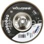 Weiler 31370 - 7" 80Z 5/8"-11 A.H. Wolverine Abrasive Flap Disc Angled Phenolic Backing - 012382313708