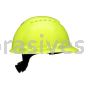 3M™ 7100239995 SecureFit™ Hard Hat H-709SFV-UV Hi-Vis Yellow Vented 4-Pt Pressure Diffusion Ratchet Suspension W/ Uvicator