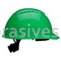 3M&trade; 7100240003 SecureFit&trade; Hard Hat H-704SFV-UV Green Vented 4-Pt Pressure Diffusion Ratchet Suspension W/ UVicator