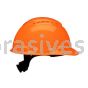 3M™ 7100240009 SecureFit™ Hard Hat H-707SFV-UV Hi-Vis Orange Vented 4-Pt Pressure Diffusion Ratchet Suspension W/ UVicator