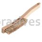 Osborn Long Curved Handle Platers Brush 4 X 18 Rows Brown Palmyra/White Tampico #54043
