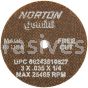 Norton 3 x .035 x 1/4 Gemini Free Cut D Sides Reinforced Type 01 Straight Wheels