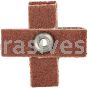 Norton 66261132234 1-1/2 x 1-1/2 x 1/2 80 Grit Metal R265 A/O Cross Pads