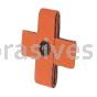 3 x 3 x 1 60 Grit 1/4-20 Merit Blaze 8 Ply Cross Pads