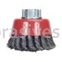 Norton 6 x .035 x 5/8-11/Carbon Steel//Knotted Wire Cup Brushes - For Steel