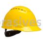 3M&trade; 7000002419 H-702V Hard Hat Vented Yellow 4-Point Ratchet Suspension