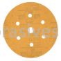 3M&trade; 7000118769 6" P120 Grit 236U Hookit&trade; Gold Dust Free Sanding Disc 01081