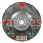 3M&trade; 7100245024 4-1/2x1/4x5/8-11 T27 Quick Change Silver Depressed Center Grinding Wheel 87397