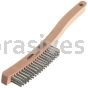 Osborn Curved Handle Economy Scratch Brush 13-3/4” OAL X .012 SS #83101