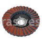 4-1/2x5/8-11 Very Fine/Blue Interleaf Flap Disc Type 29 Angled