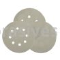 5" Hook and Loop Sanding Disc 400 Grit S/C White Stearated 8 Vac Hole