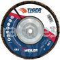 Weiler 50139 - 7" 40 Grit 5/8"-11 A.H. Saber Tooth High Density Ceramic Abrasive Flap Disc - 012382501396