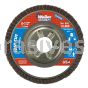 Weiler 31309 - 4-1/2" , 60Z, 7/8" A.H., Vortec Pro Abrasive Flap Disc, Angled, Aluminum Backing - 012382313098