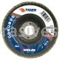 Weiler 50653 -4 x 5/8 40 Grit A/O Tiger Abrasive Flap Disc, Flat - 012382506537