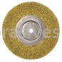 Weiler 01475 6" Narrow Face Crimped Wire Wheel .0118" Brass Fill 5/8"-1/2" Arbor Hole