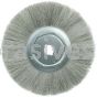 Weiler 01949 12" Narrow Face Crimped Wire Wheel .0104" Stainless Steel Fill 1-1/4" Arbor Hole