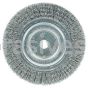 Weiler 02325 6" Wolverine Medium Face Bench Grinder Wheel .014" Crimped Steel Wire Fill 5/8"-1/2" Arbor Hole