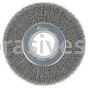 Weiler 03100 7" Wide Face Crimped Wire Wheel .014" Steel Fill 2" Arbor Hole