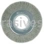 Weiler 03480 6" Wide Face Crimped Wire Wheel .006" Stainless Steel Fill 2" Arbor Hole