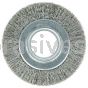 Weiler 03520 6" Wide Face Crimped Wire Wheel .014" Stainless Steel Fill 2" Arbor Hole