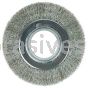 Weiler 06440 6" Medium Face Crimped Wire Wheel .0104" Stainless Steel Fill 2" Arbor Hole