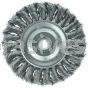Weiler 08034 4" Standard Twist Knot Wire Wheel .0118" Steel Fill 1/2"-3/8" Arbor Hole
