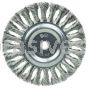 Weiler 08345 6" Standard Twist Knot Wire Wheel .016" Stainless Steel Fill 5/8"-1/2" Arbor Hole