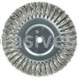 Weiler 08395 8" Standard Twist Knot Wire Wheel .016" Stainless Steel Fill 5/8" Arbor Hole