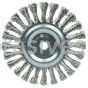 Weiler 08695 6" Cable Twist Knot Wire Wheel .023" Stainless Steel Fill 5/8"-1/2" Arbor Hole