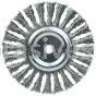 Weiler 08775 Roughneck Jr. 6" Filler Pass Weld Cleaning Brush .023" Steel Wire Fill 5/8"-1/2" Arbor Hole