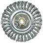 Weiler 08916 Roughneck Jr. 6" Filler Pass Weld Cleaning Brush .023" Steel Wire Fill 5/8"-11 UNC Nut
