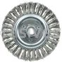 Weiler 08926 Roughneck Jr. 6" Filler Pass Weld Cleaning Brush .023" Stainless Steel Wire Fill 5/8"-11 UNC Nut