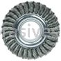 Weiler 09180 6" Standard Twist Knot Wire Wheel .016" Steel Fill 2" Arbor Hole