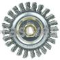 Weiler 09856 Roughneck Jr. 5" Filler Pass Weld Cleaning Brush .023" Steel Wire Fill 5/8"-11 UNC Nut