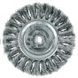 Weiler 13117 Standard Twist Knot Wire Wheel 4" .020" Steel Fill 3/8"-24 UNF Nut