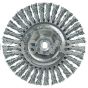 Weiler 13128 Mini Roughneck 4" Stringer Bead Wire Wheel .020" Steel Fill 3/8"-24 UNF Nut