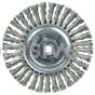 Weiler 13135 Mini Roughneck 4" Stringer Bead Wire Wheel .020" Stainless Steel Fill 3/8"-24 UNF Nut