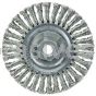 Weiler 13137 Mini Roughneck 4" Stringer Bead Wire Wheel .020" Stainless Steel Fill 1/2"-13 UNC Nut