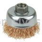 Weiler 13231 3" Crimped Wire Cup Brush .020" Bronze Fill 5/8"-11 UNC Nut