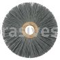 Weiler 17563 3" Small Diameter Nylox Wheel Brush .022/320 SC Crimped Fill 1/2" Arbor Hole
