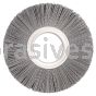 Weiler 20620 6" Nylox Metal Hub Wheel Brush .040/120 SC Crimped Fill 2" Arbor Hole