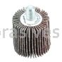 Weiler 30745 1 x 1 x 60 Grit AO Wolverine Coated Abrasive Flap Wheel 1/4-20 Threaded Stem