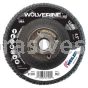 Weiler 31392 4-1/2" Wolverine High Density Flap Disc Flat Type 27 Phenolic Backing 80 Z 5/8"-11 UNC Nut