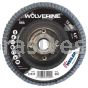 Weiler 31410 4-1/2" Wolverine Abrasive Flap Disc Flat Type 27 Phenolic Backing 80 Z 5/8"-11 UNC Nut