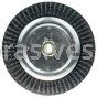 Weiler 35600 Roughneck 7" Polyflex Encapsulated Root Pass Weld Cleaning Brush .020" Steel Fill 5/8"-11 UNC Nut